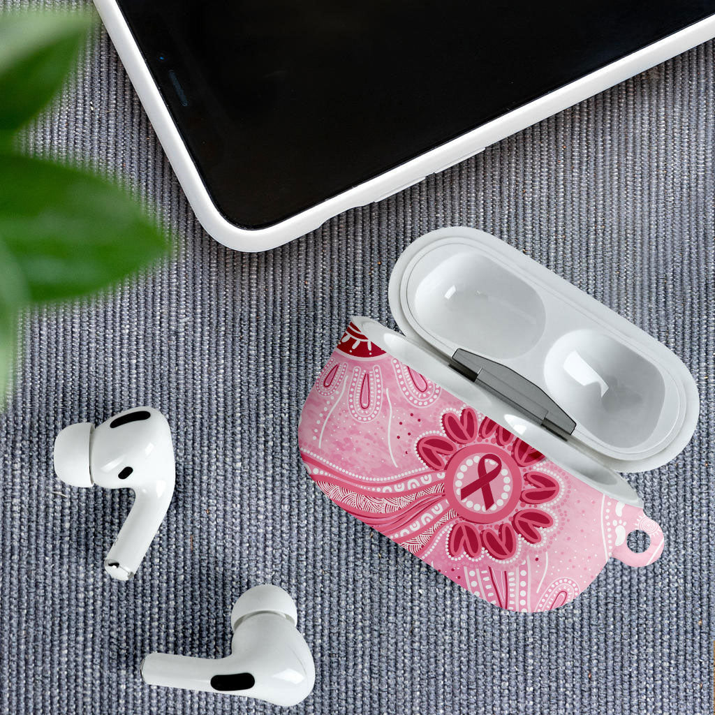First Nation Aboriginal Dot Arts AirPods Case Think Pink