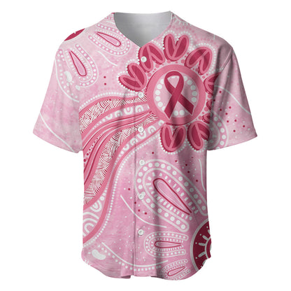 First Nation Aboriginal Dot Arts Baseball Jersey Think Pink