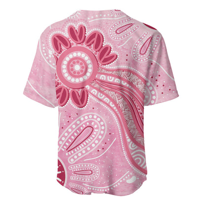 First Nation Aboriginal Dot Arts Baseball Jersey Think Pink