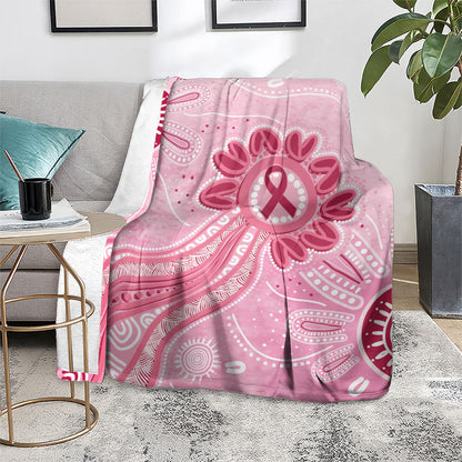 First Nation Aboriginal Dot Arts Blanket Think Pink
