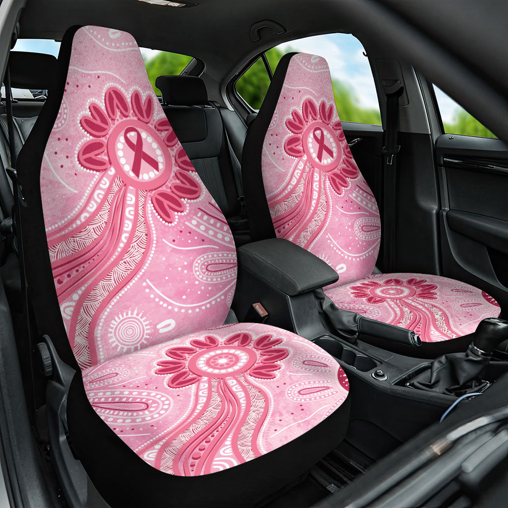 First Nation Aboriginal Dot Arts Car Seat Cover Think Pink
