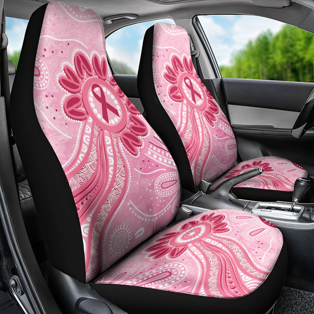 First Nation Aboriginal Dot Arts Car Seat Cover Think Pink