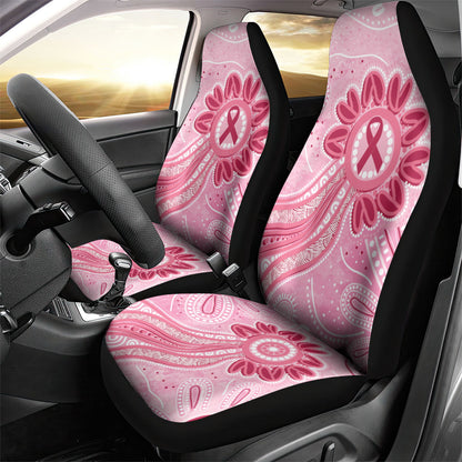 First Nation Aboriginal Dot Arts Car Seat Cover Think Pink