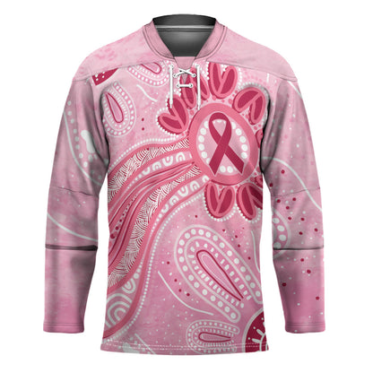 First Nation Aboriginal Dot Arts Hockey Jersey Think Pink