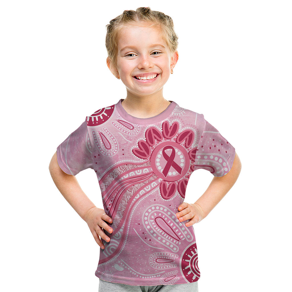 First Nation Aboriginal Dot Arts Kid T Shirt Think Pink