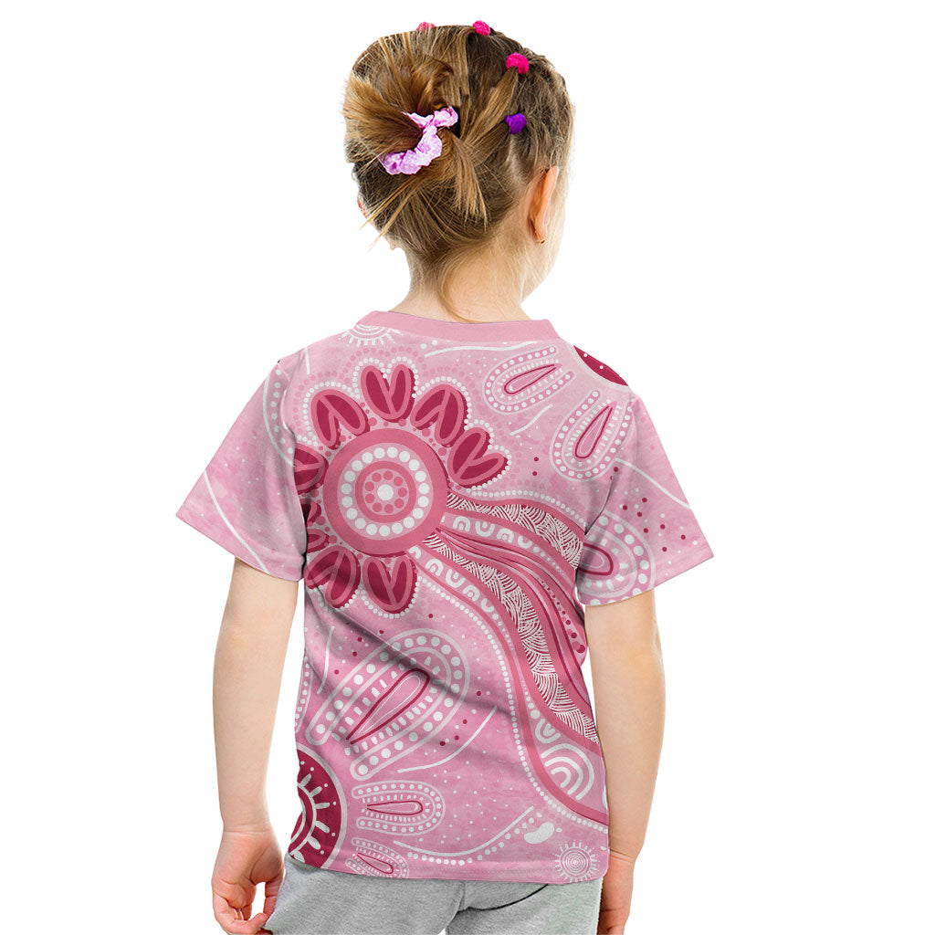First Nation Aboriginal Dot Arts Kid T Shirt Think Pink