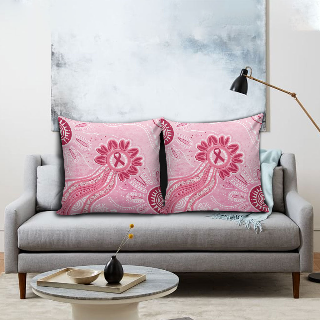 First Nation Aboriginal Dot Arts Pillow Cover Think Pink