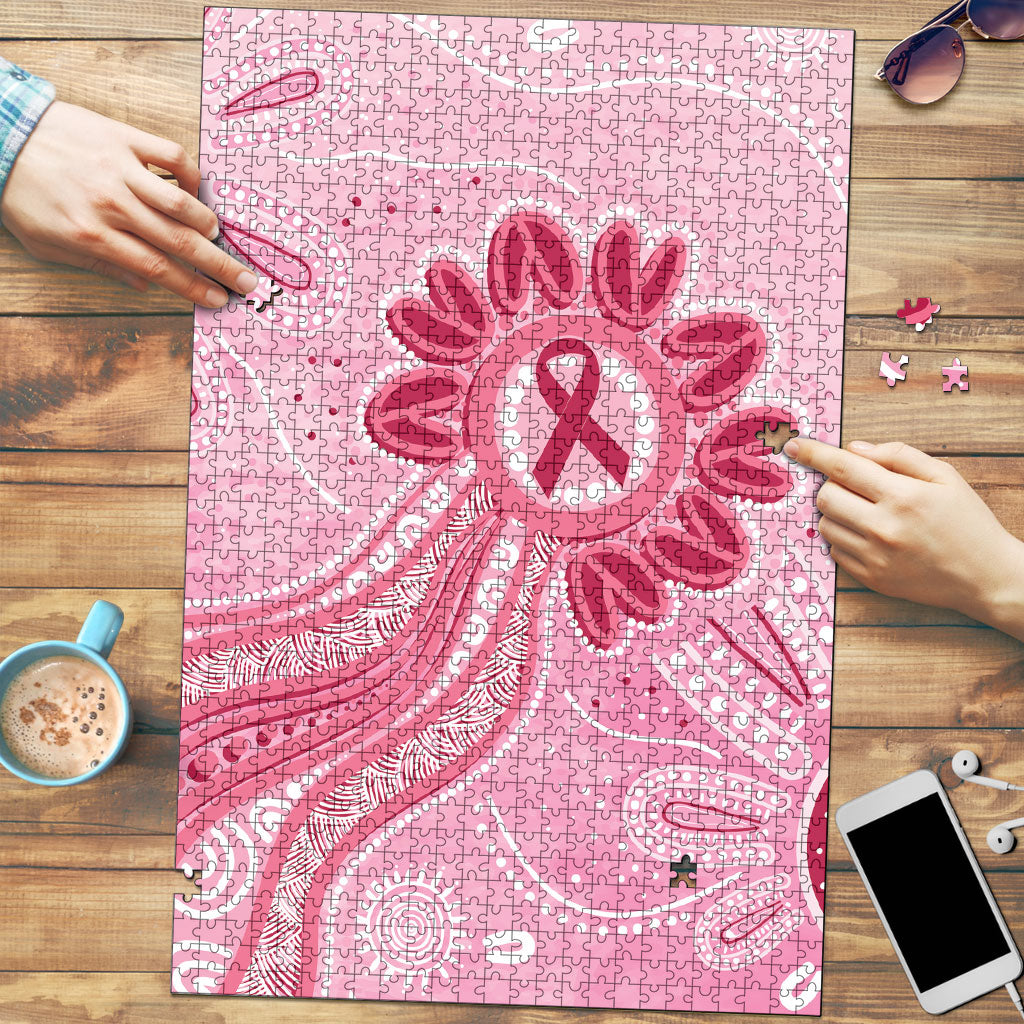First Nation Aboriginal Dot Arts Puzzle Think Pink