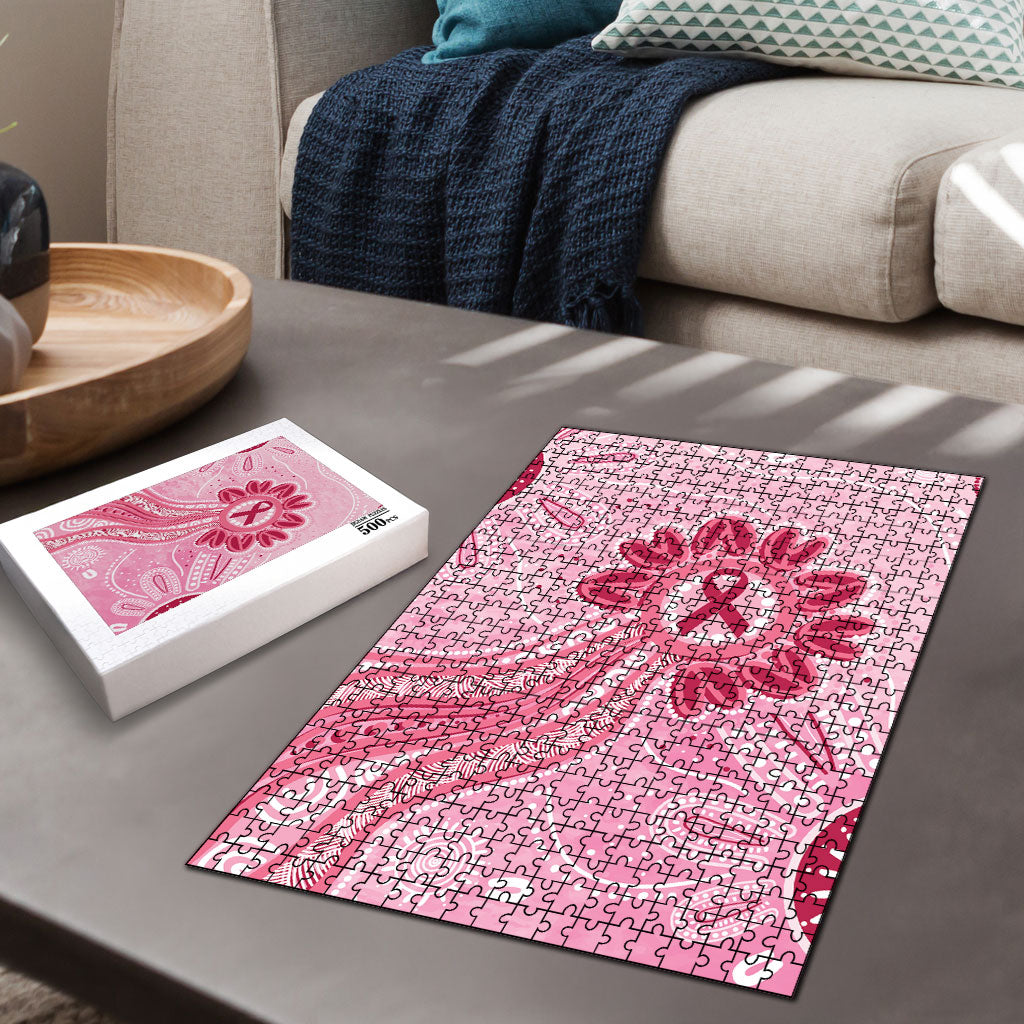 First Nation Aboriginal Dot Arts Puzzle Think Pink