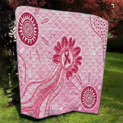 First Nation Aboriginal Dot Arts Quilt Think Pink