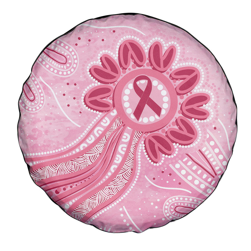 First Nation Aboriginal Dot Arts Spare Tire Cover Think Pink