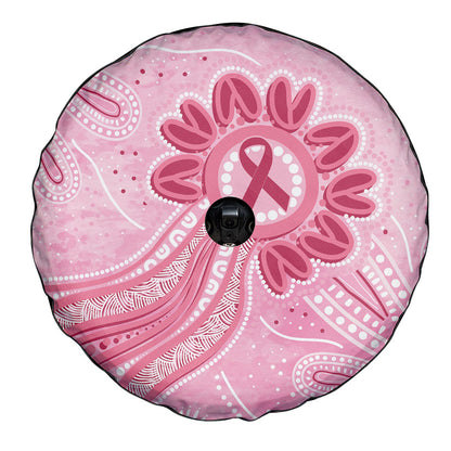 First Nation Aboriginal Dot Arts Spare Tire Cover Think Pink