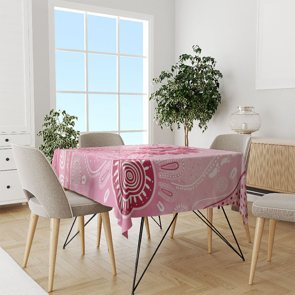 First Nation Aboriginal Dot Arts Tablecloth Think Pink