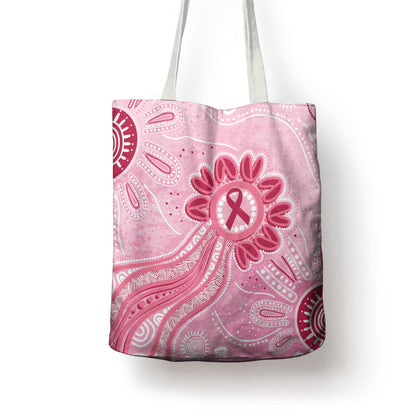First Nation Aboriginal Dot Arts Tote Bag Think Pink