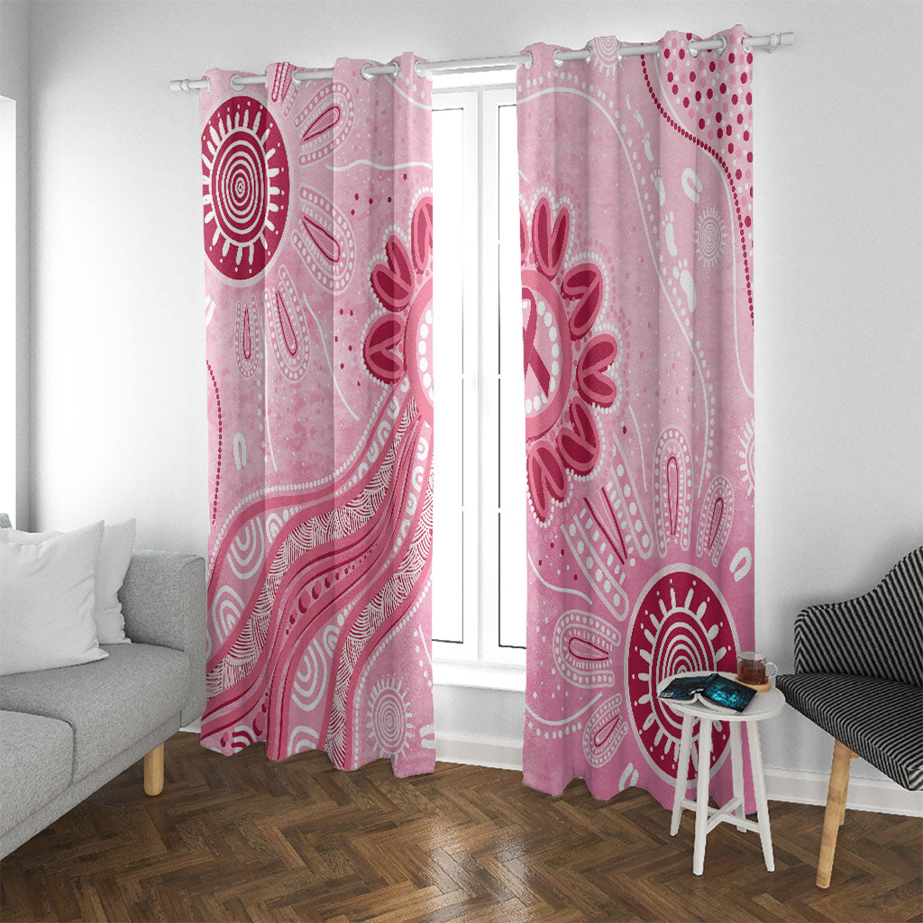 First Nation Aboriginal Dot Arts Window Curtain Think Pink