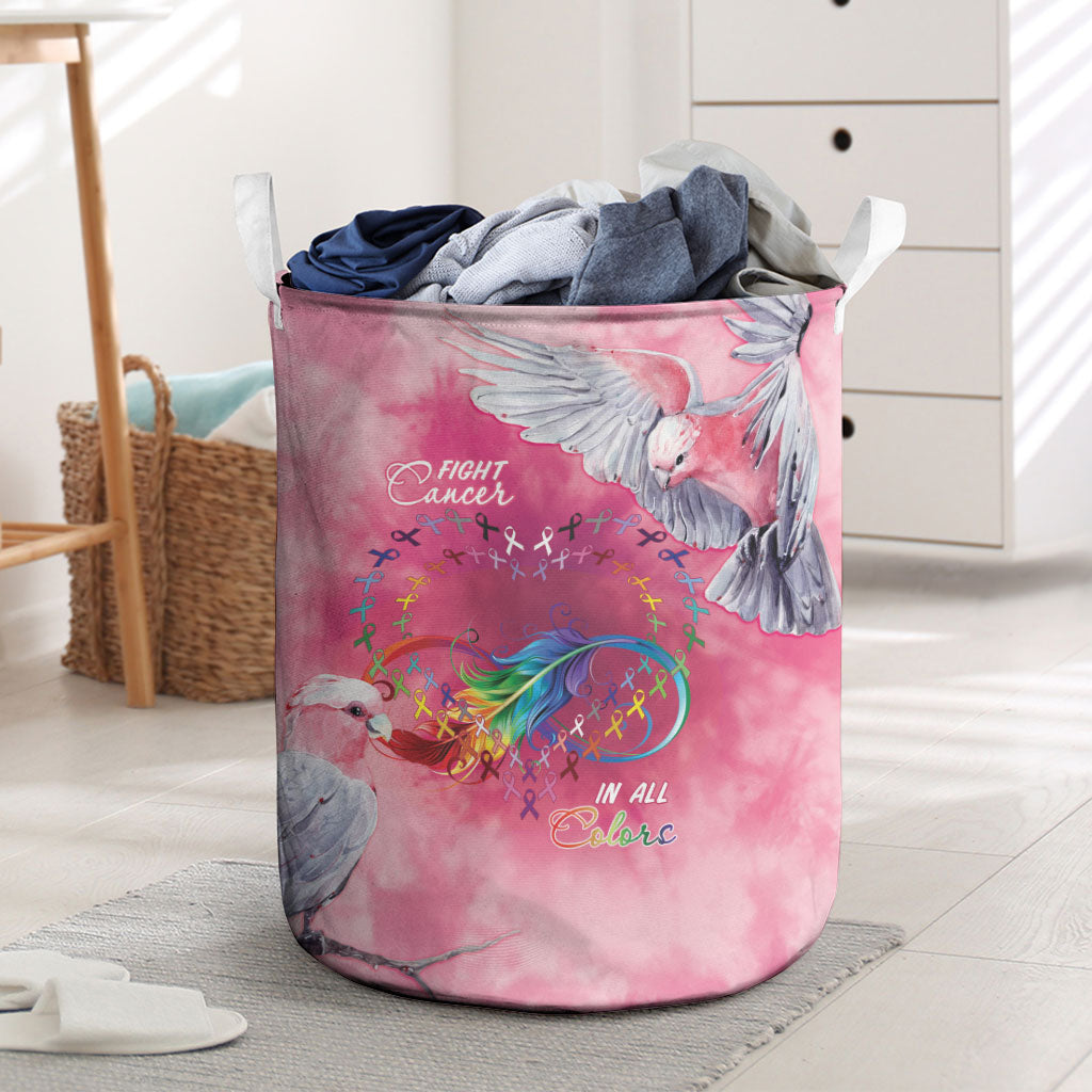 Australia Fight Cancer In All Colors Laundry Basket Galah Pink Tie Dye