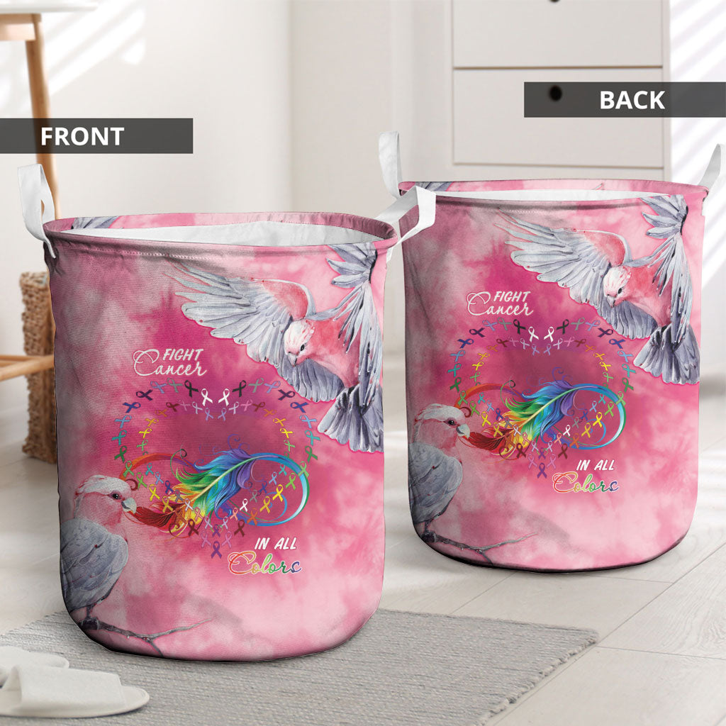 Australia Fight Cancer In All Colors Laundry Basket Galah Pink Tie Dye