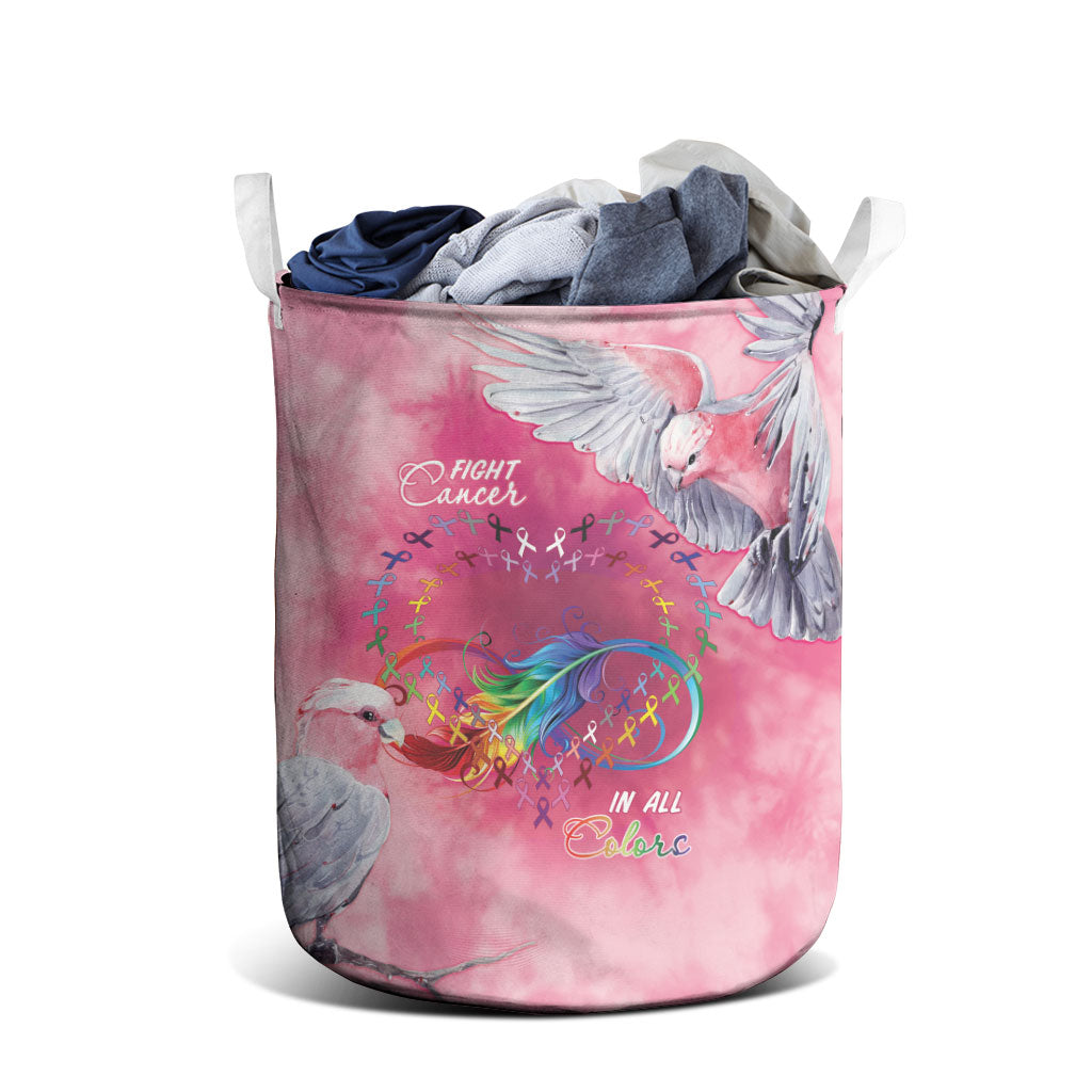 Australia Fight Cancer In All Colors Laundry Basket Galah Pink Tie Dye