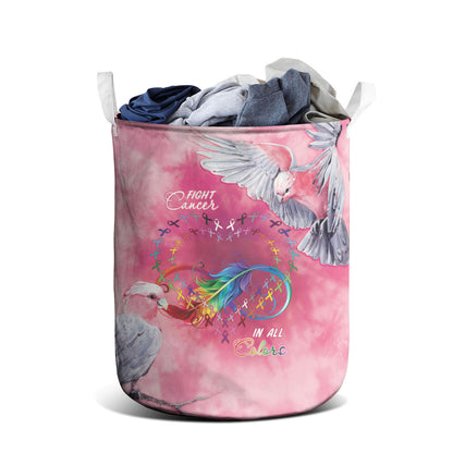 Australia Fight Cancer In All Colors Laundry Basket Galah Pink Tie Dye
