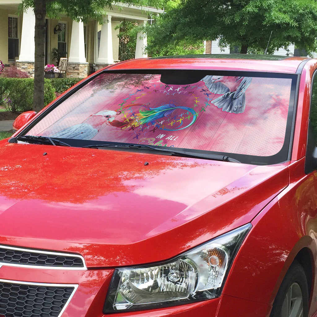 Australia Fight Cancer In All Colors Auto Sun Shade Galah Pink Tie Dye