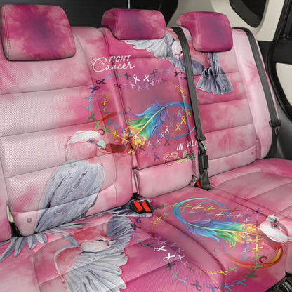 Australia Fight Cancer In All Colors Back Car Seat Cover Galah Pink Tie Dye