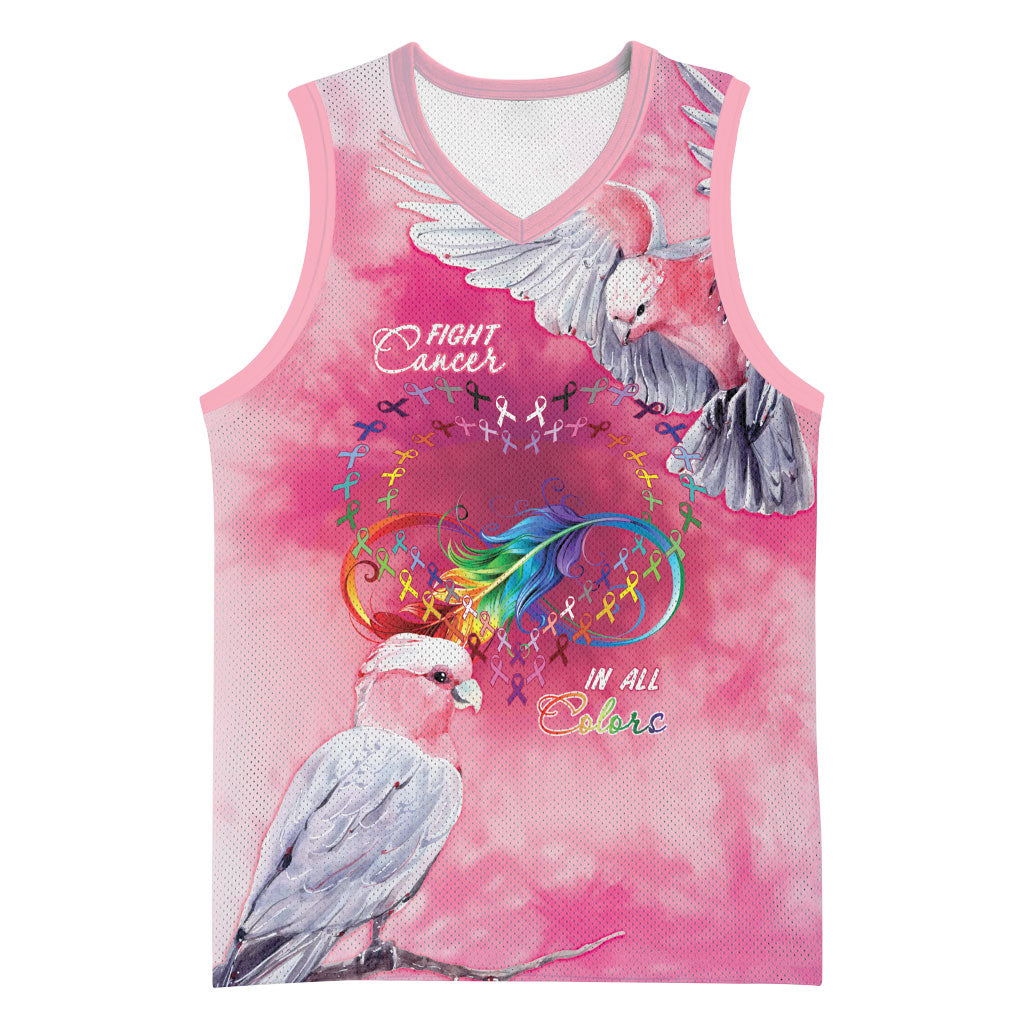 Australia Fight Cancer In All Colors Basketball Jersey Galah Pink Tie Dye