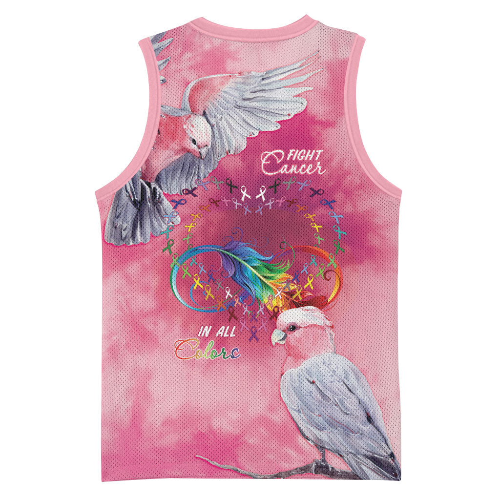 Australia Fight Cancer In All Colors Basketball Jersey Galah Pink Tie Dye