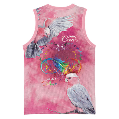 Australia Fight Cancer In All Colors Basketball Jersey Galah Pink Tie Dye