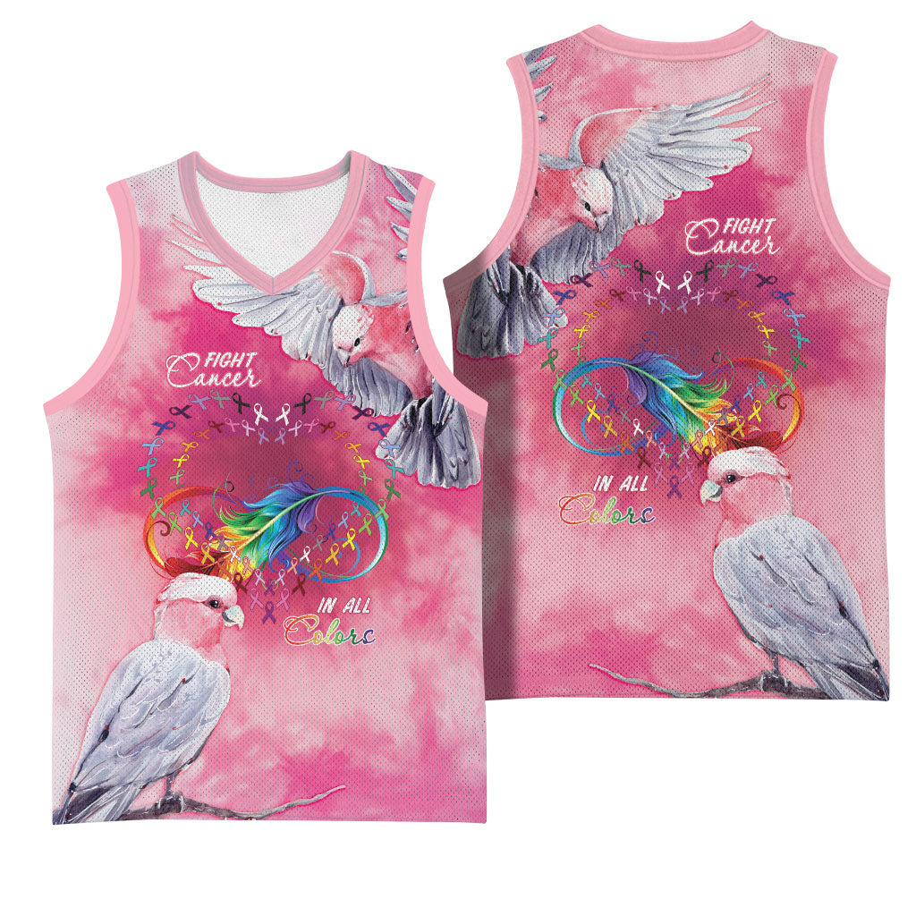 Australia Fight Cancer In All Colors Basketball Jersey Galah Pink Tie Dye