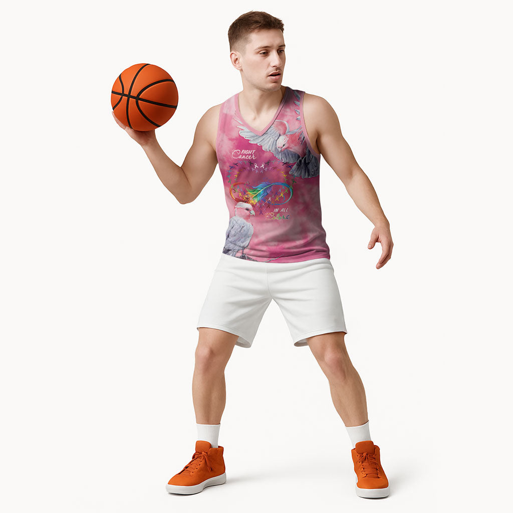 Australia Fight Cancer In All Colors Basketball Jersey Galah Pink Tie Dye