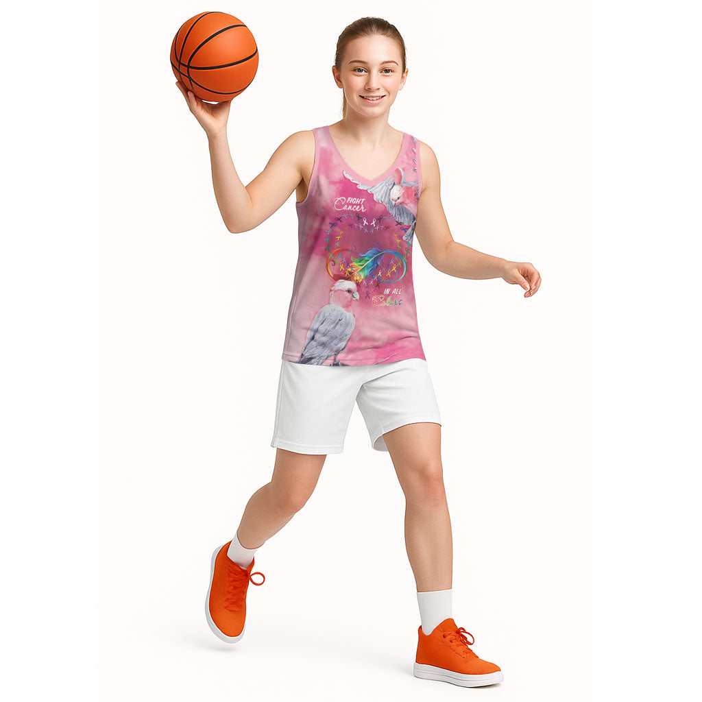 Australia Fight Cancer In All Colors Basketball Jersey Galah Pink Tie Dye