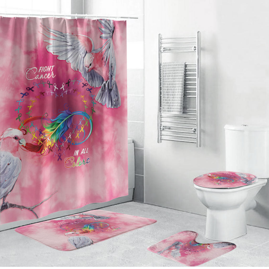 Australia Fight Cancer In All Colors Bathroom Set Galah Pink Tie Dye