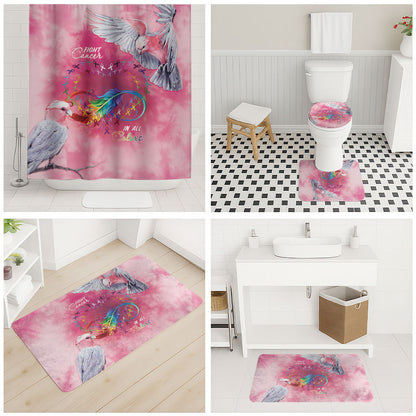 Australia Fight Cancer In All Colors Bathroom Set Galah Pink Tie Dye
