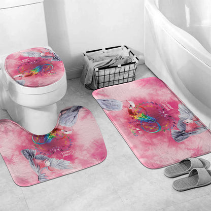 Australia Fight Cancer In All Colors Bathroom Set Galah Pink Tie Dye
