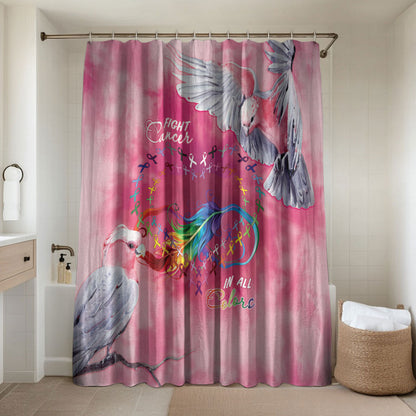 Australia Fight Cancer In All Colors Bathroom Set Galah Pink Tie Dye