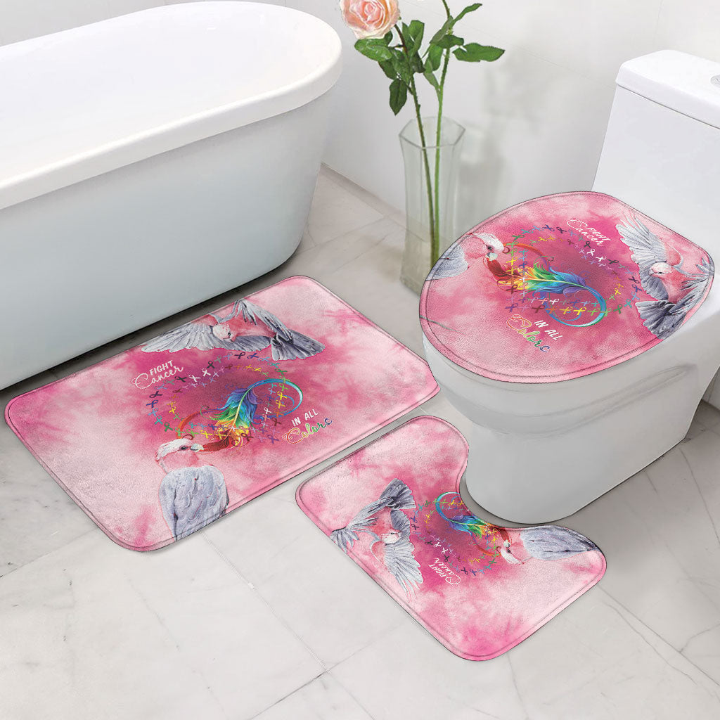 Australia Fight Cancer In All Colors Bathroom Set Galah Pink Tie Dye