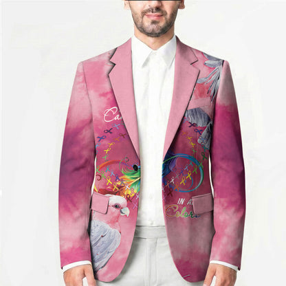 Australia Fight Cancer In All Colors Blazer Galah Pink Tie Dye
