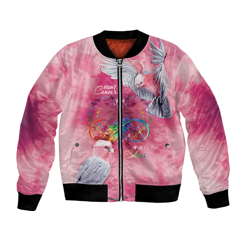 Australia Fight Cancer In All Colors Bomber Jacket Galah Pink Tie Dye
