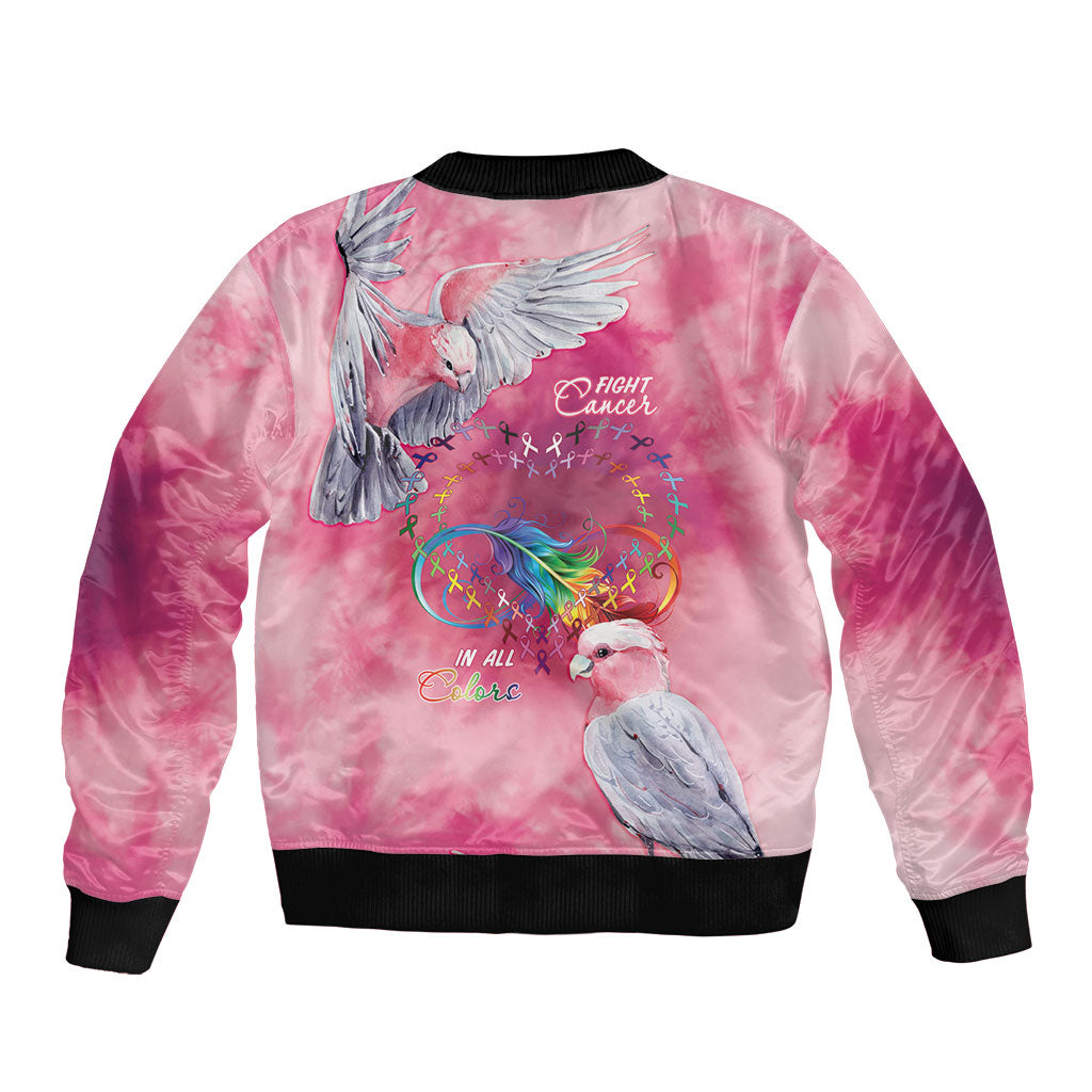 Australia Fight Cancer In All Colors Bomber Jacket Galah Pink Tie Dye