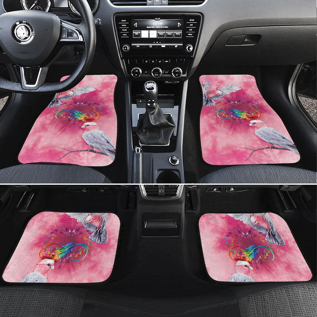 Australia Fight Cancer In All Colors Car Mats Galah Pink Tie Dye