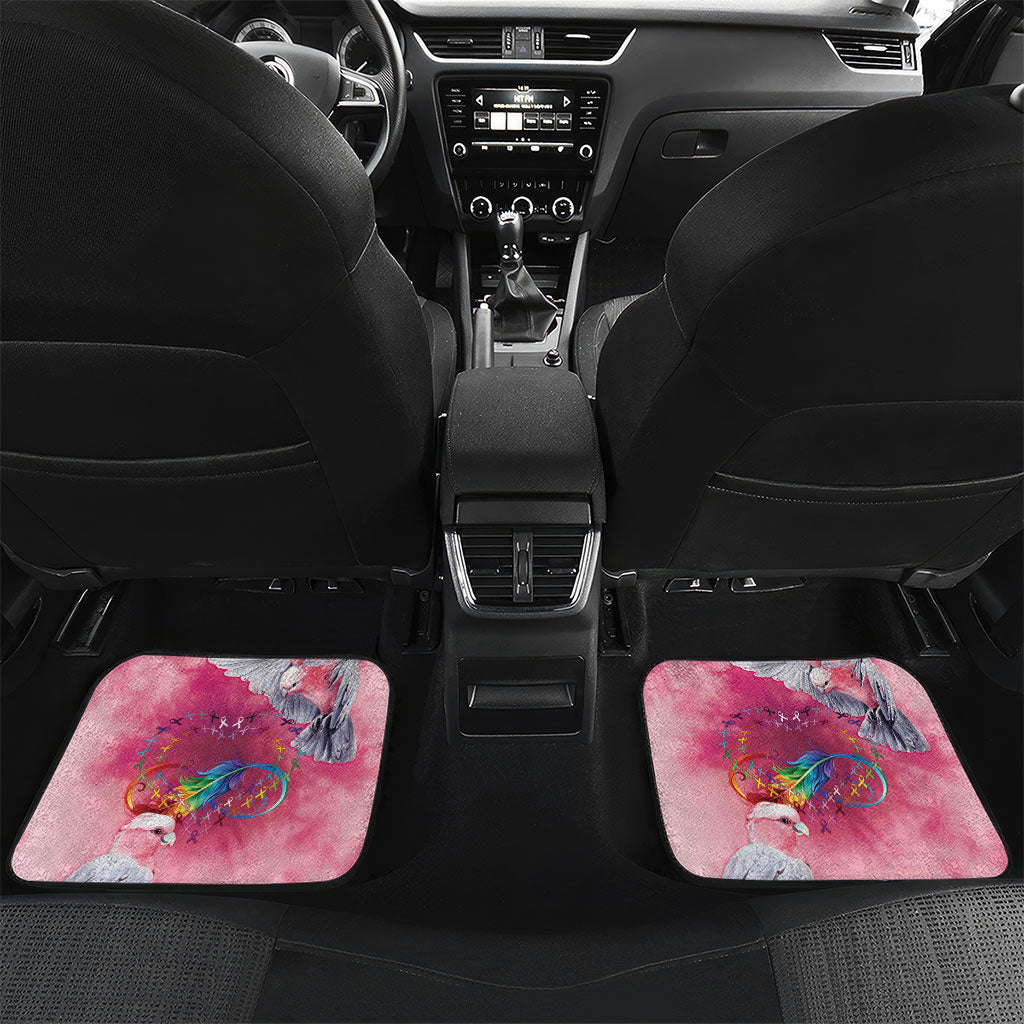 Australia Fight Cancer In All Colors Car Mats Galah Pink Tie Dye