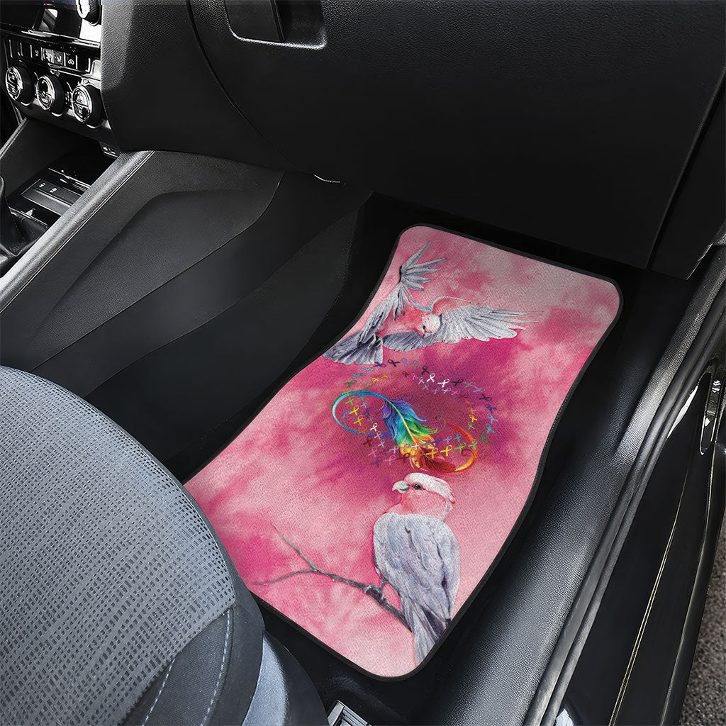 Australia Fight Cancer In All Colors Car Mats Galah Pink Tie Dye