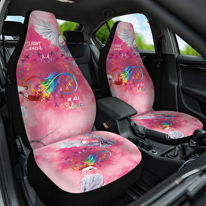 Australia Fight Cancer In All Colors Car Seat Cover Galah Pink Tie Dye