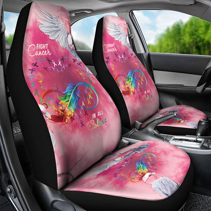 Australia Fight Cancer In All Colors Car Seat Cover Galah Pink Tie Dye