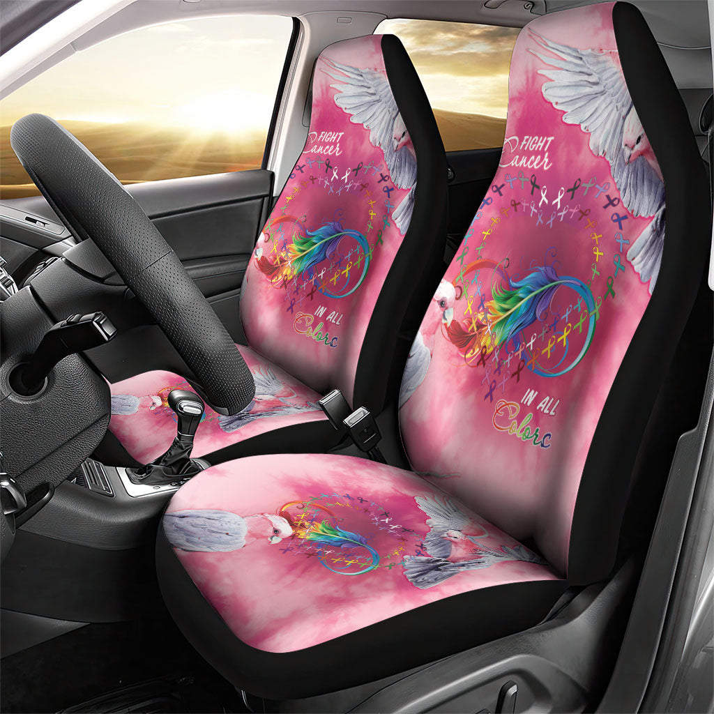 Australia Fight Cancer In All Colors Car Seat Cover Galah Pink Tie Dye