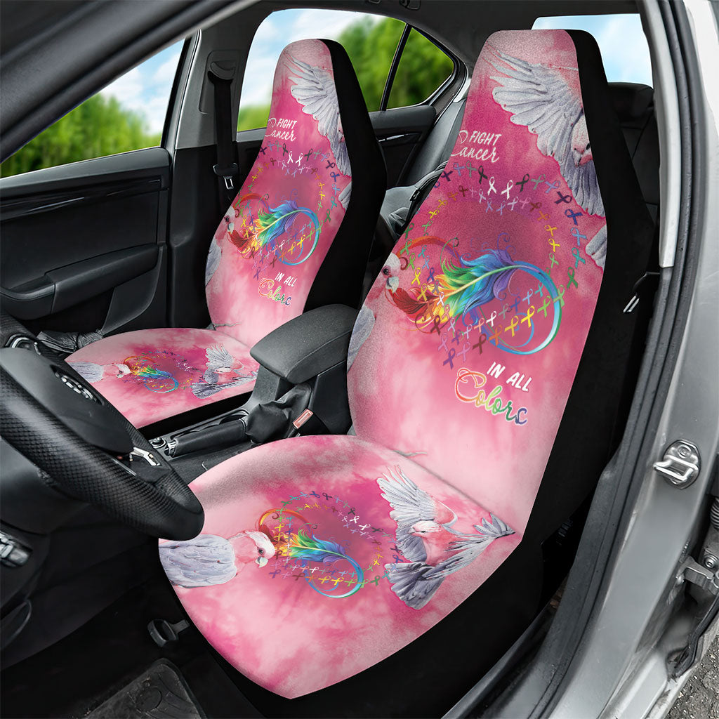Australia Fight Cancer In All Colors Car Seat Cover Galah Pink Tie Dye