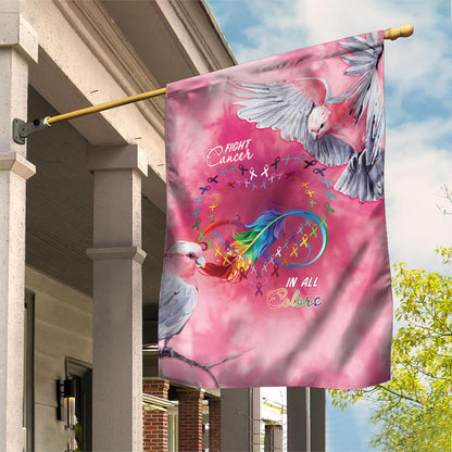 Australia Fight Cancer In All Colors Garden Flag Galah Pink Tie Dye