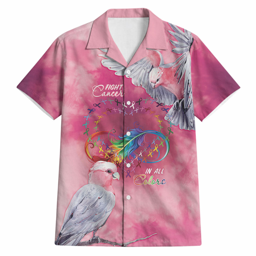 Australia Fight Cancer In All Colors Hawaiian Shirt Galah Pink Tie Dye