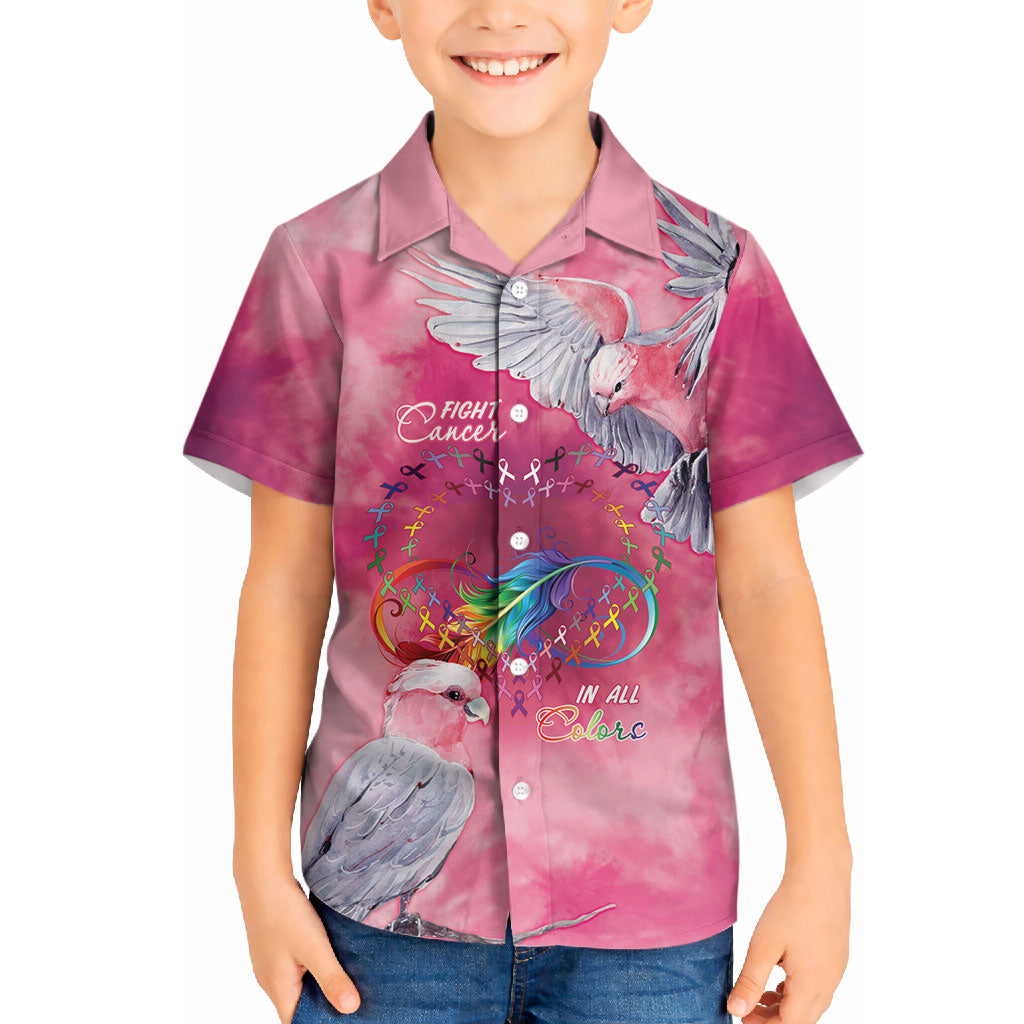Australia Fight Cancer In All Colors Hawaiian Shirt Galah Pink Tie Dye