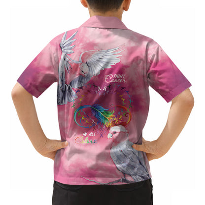 Australia Fight Cancer In All Colors Hawaiian Shirt Galah Pink Tie Dye